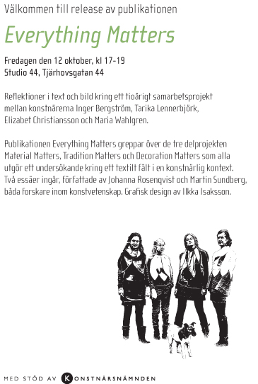 publikation, konst, textil, "Everything Matters"