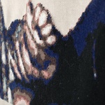 Birgit, 2019, yllebroderi "petit points" på väv 120 x 150 cm, foto Christian Johnsson