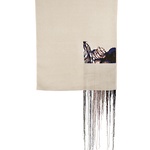 Birgit, 2019, yllebroderi "petit points" på väv 120 x 150 cm, foto Christian Johnsson