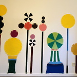 Skiss I skogen 2, virkade och sydda objekt Tarika Lennerbjörk