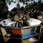 Arkivet vid första insamlingstillfället, på Internationella festen. Fotograf Andreas Lönngren