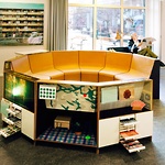 Arkivet i Fisksätra bibliotek. Fotograf Natasja Jovic