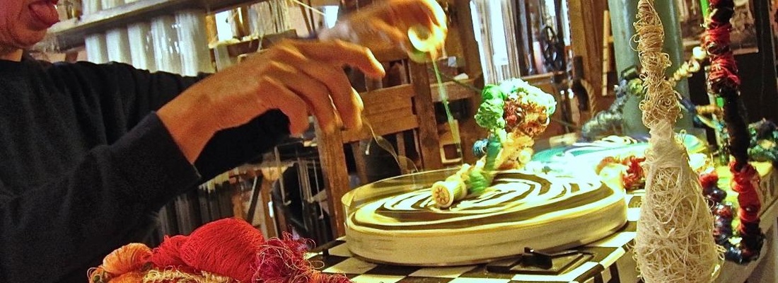 Sonja och Monica, Almgrens Sidenväveri 2016 © Monica Nilsson